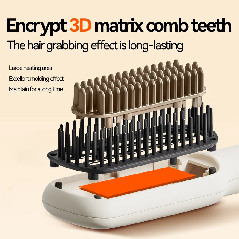 KSKIN Top Hot Sale Hair Straightener 2 in 1 Mini Brush Multifunctional Professional Hair Flat Iron Hair Comb