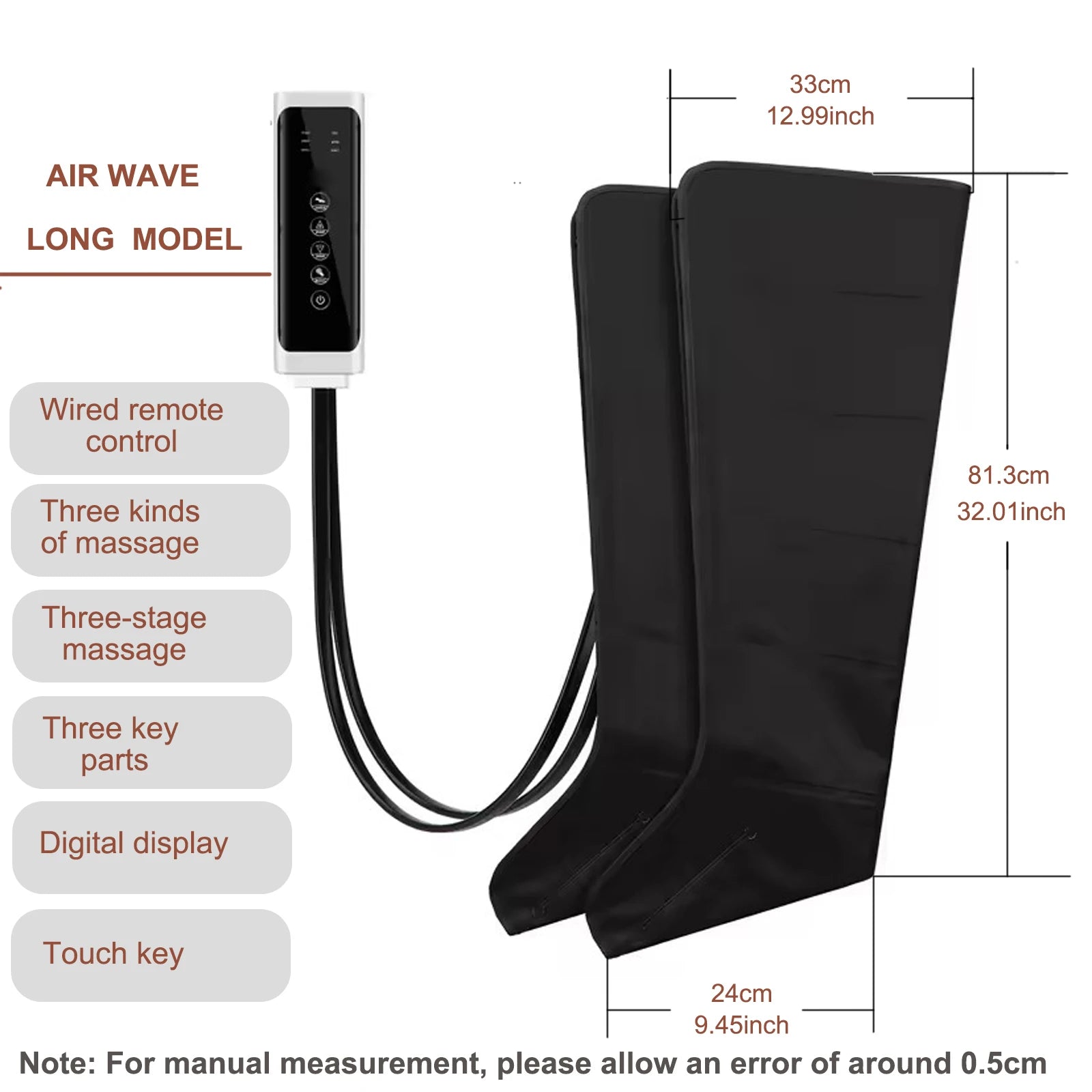 2025 NEW Foot Air Pressure Leg Massager Promotes Blood Circulation Kneading Squeezing Deep Relaxation Muscle With Hand Control