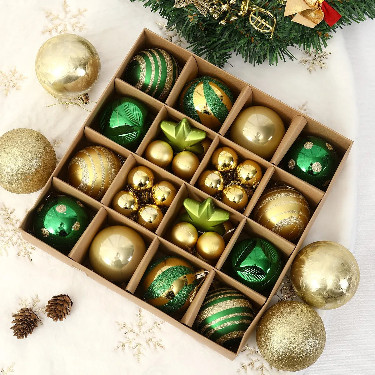 3/6cm Christmas Balls Christmas Tree Decoration Ornament for Home Decor Hanging Pendant New Year Gift Noel Navidad Xmas Ball