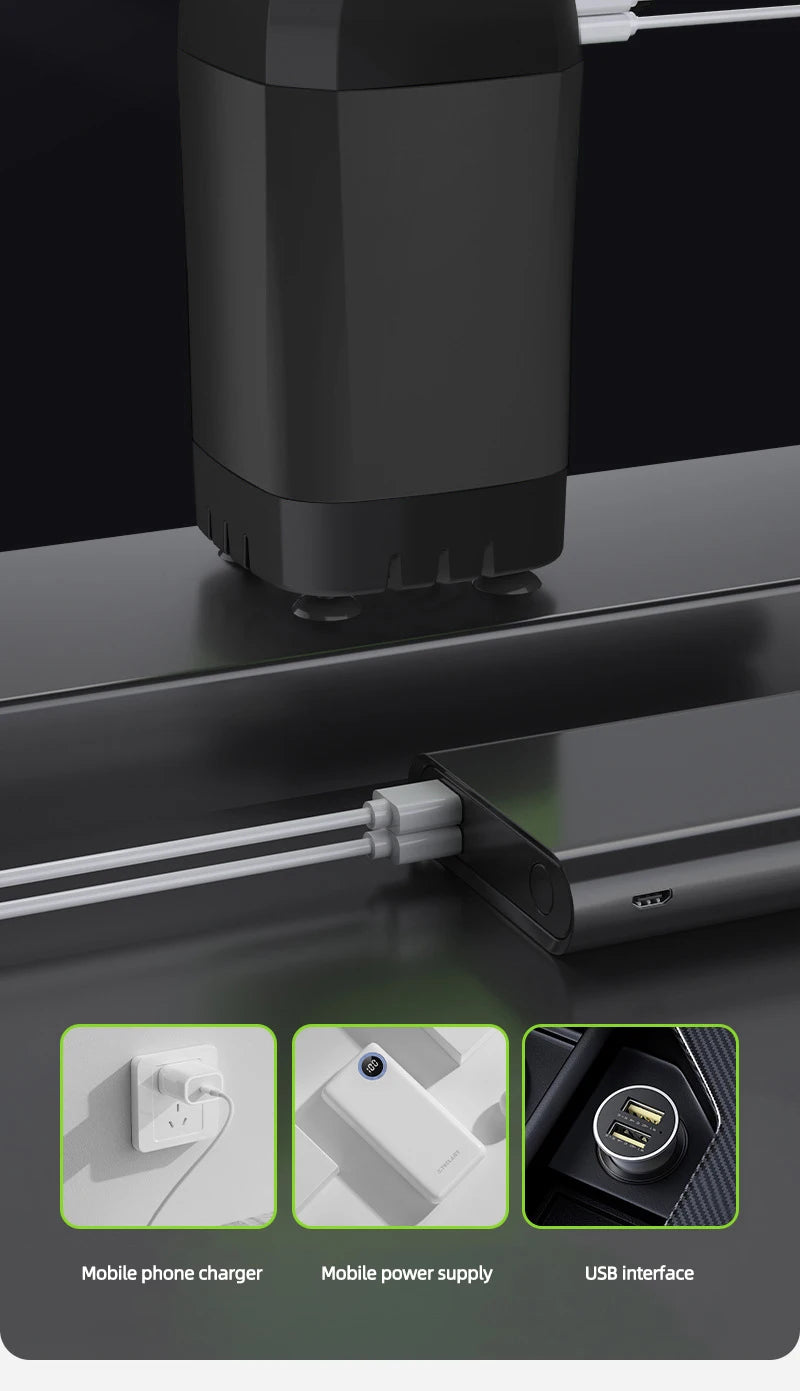 Portable camping shower equipment, 6000mAh rechargeable, LED display screen, outdoor simple electric mobile shower set