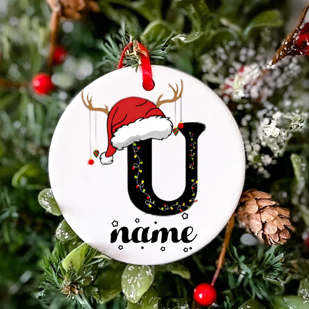 Personalized Christmas Ornament Custom Name Xmas Ornaments Baby Gift Photo Ornament Photography Accessories Holiday Decoration