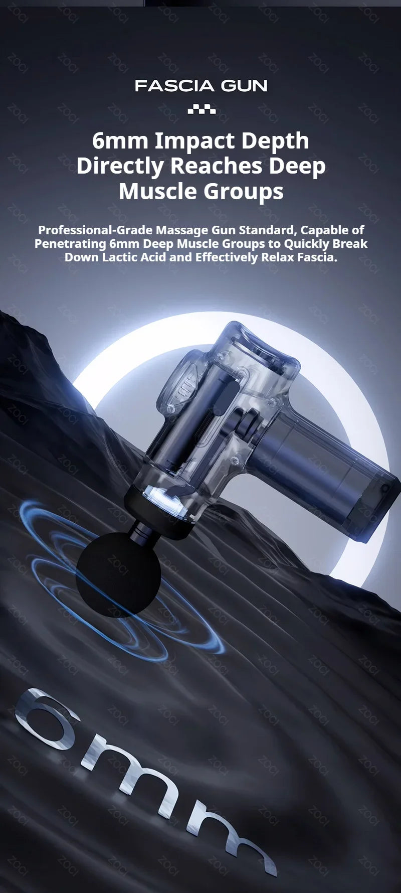 Mini 99 Levels Fascia Gun Handheld Portable Massage Gun Vibration Digital Display Muscle Massager Deep Tissue Massager for Body