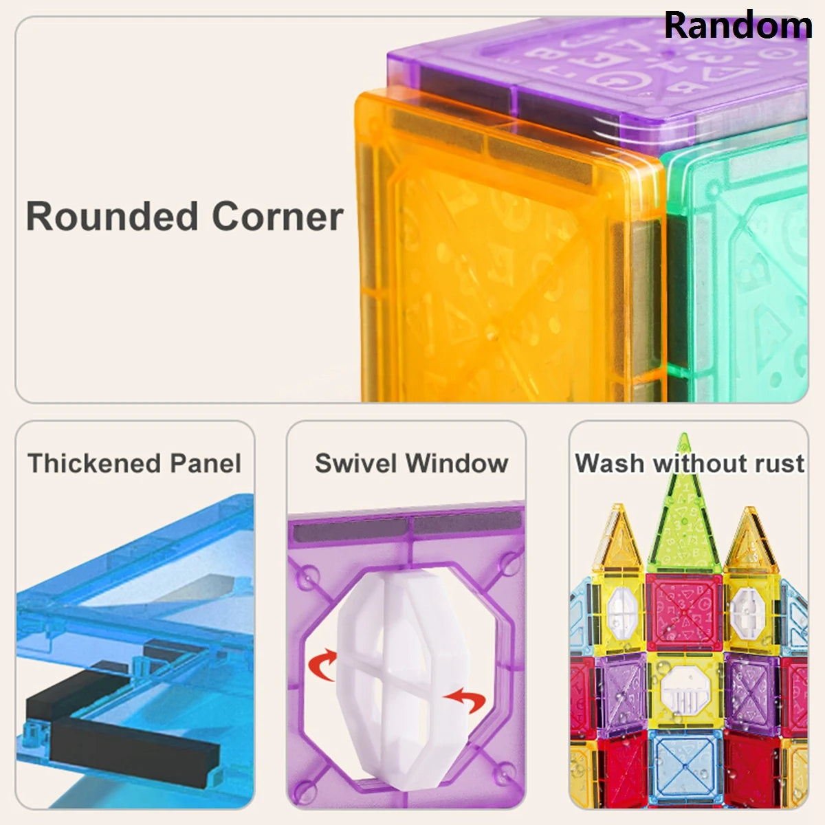 Magnetic Tiles for Kids Ages 3-5 4-8 Magnet Toys for 3 4 5 6 7 8+ Year Old Boys Girls Toddlers Magnetic Building Blocks Preschoo