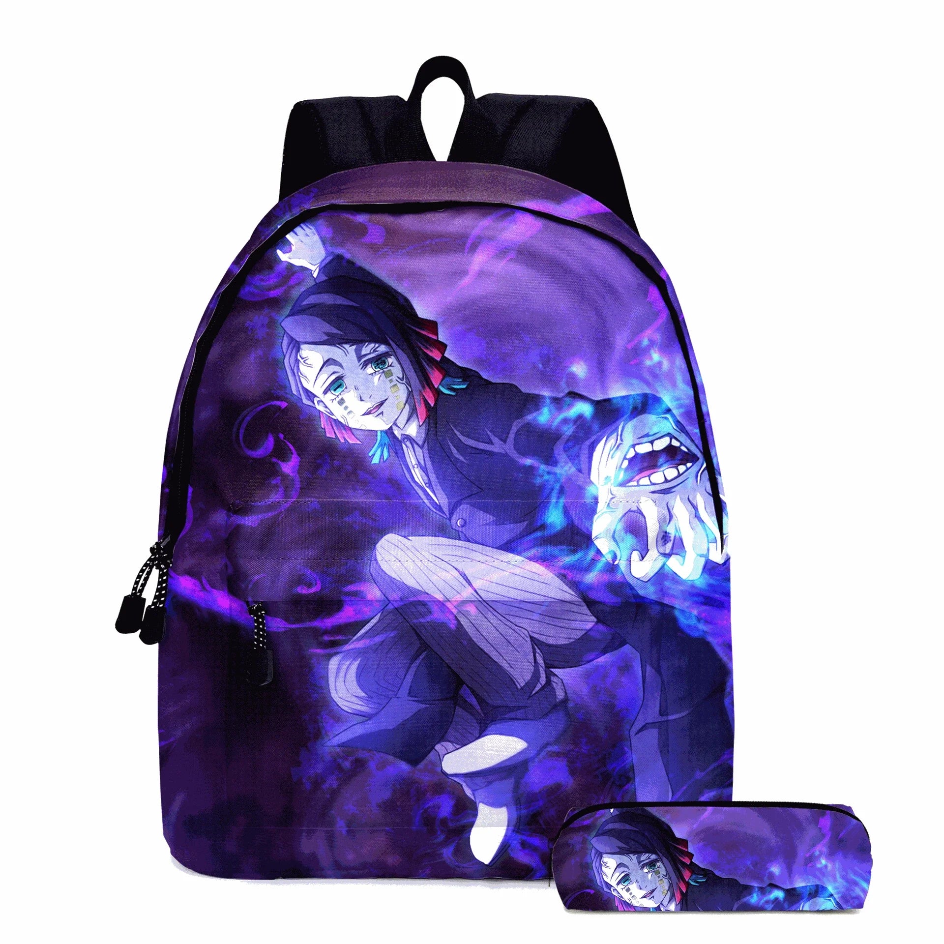 Demon Slayer Nezuko Backpacks 2pcs Girls School Bags Kimetsu No Yaiba Kids Anime Bagpacks Female Male Bookbag Gifts