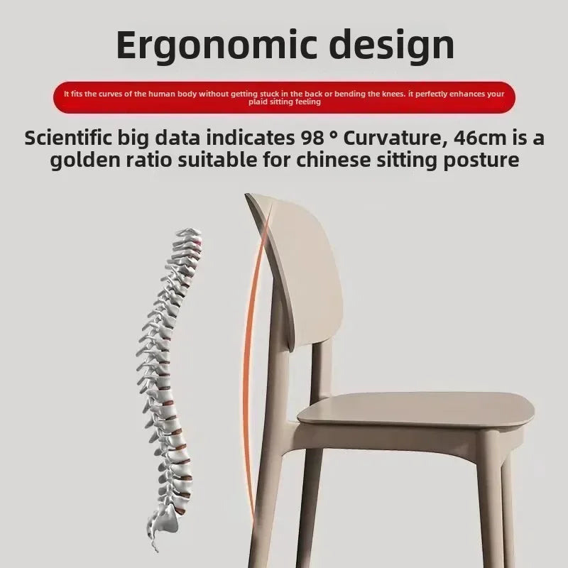 Hot Chair, Plastic, Household, Thickened, Restaurant, Backrest Chair, Commercial, Dining Chair, Modern, Simple, Comfortable