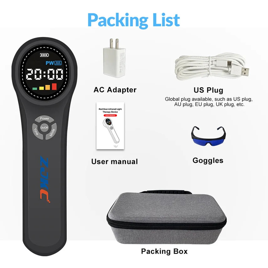 1760mW Low Level Laser Treatment Red Light Therapy Device for Human/Pets Pain Relief Shoulder Joint 660nm 810nm 980nm