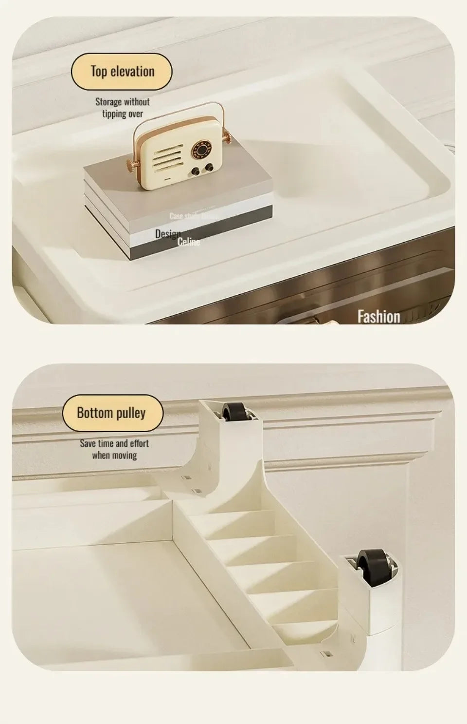 Home Minimalist Storage Cabinet Multi-layer Drawer Style Storage Cabinet Snack Storage Cabinet Home Storage Cabinet with Pulley