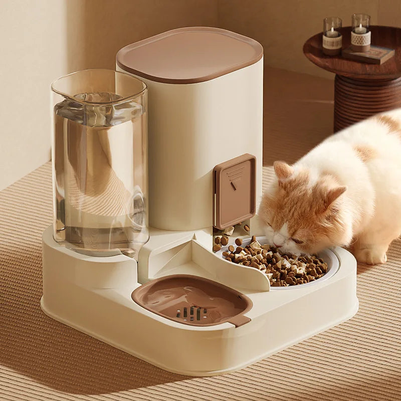 All-in-one Food and Water Feeding Machine Feeding Dispenser Exquisite Cat Dog Bowl Drinking Fountain Pet Feeder Water Supply