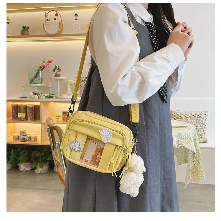 New Kawaii Bag Girls 2025 New JK Transparent Bag Small Crossbody Bag For Women Purses and Handbags Shoulder Bag Itabag Bolso