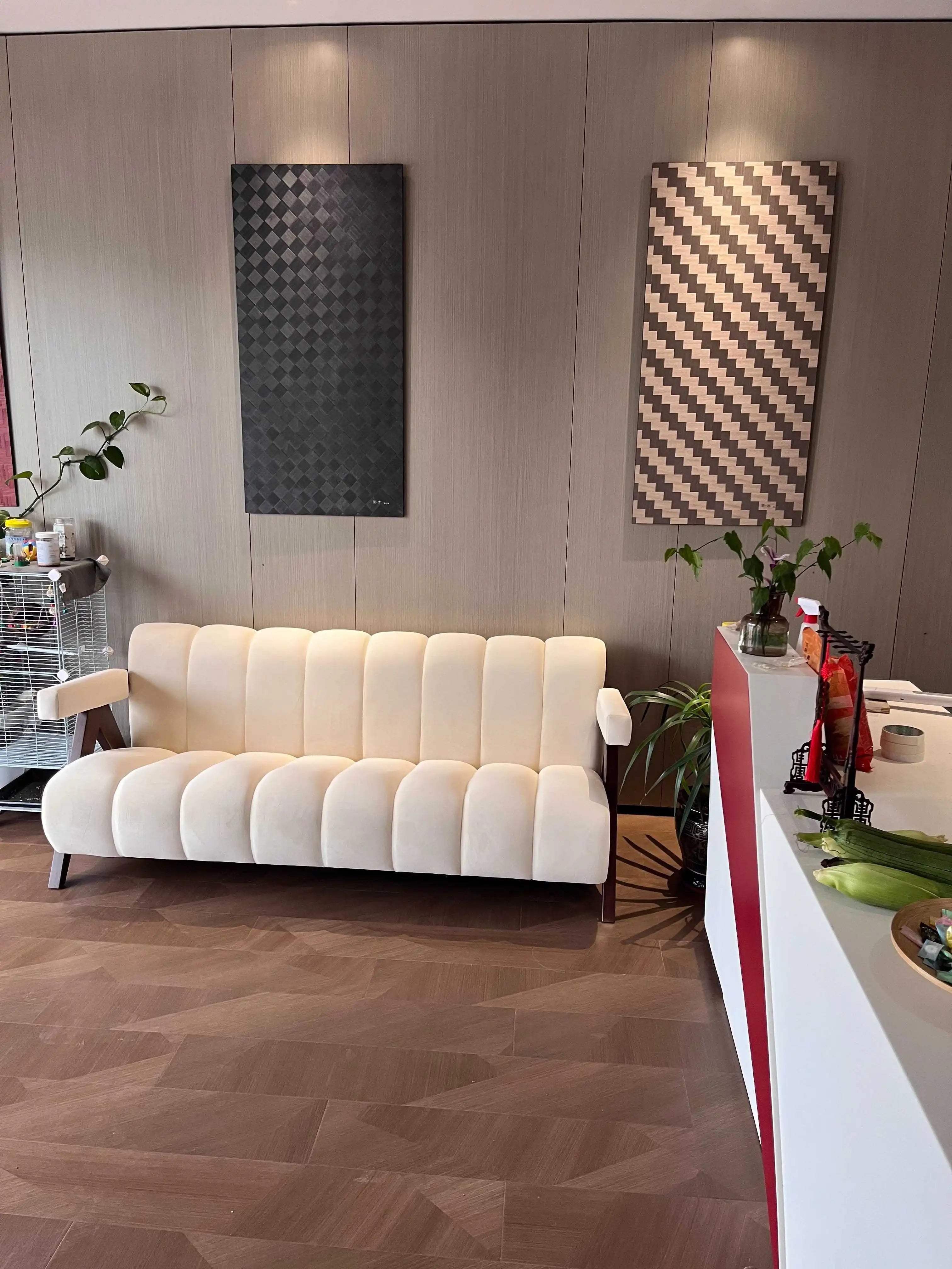 Home Balcony Nordic Wood Living Room Chairs Modern Living Room Sofas Single Leisure Back Armchair Fabric Sofa Chair Furniture