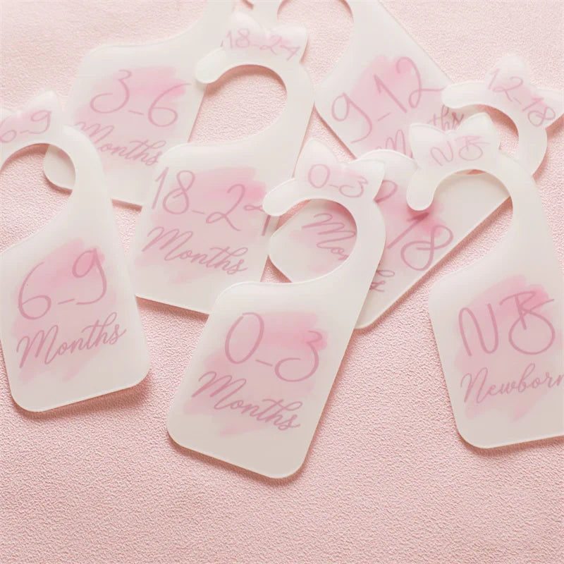 Baby Wooden Dividers Closet Size Wardrobe Separator Star Moon Milestone Cards Months Organizers Kids Photography Accessories