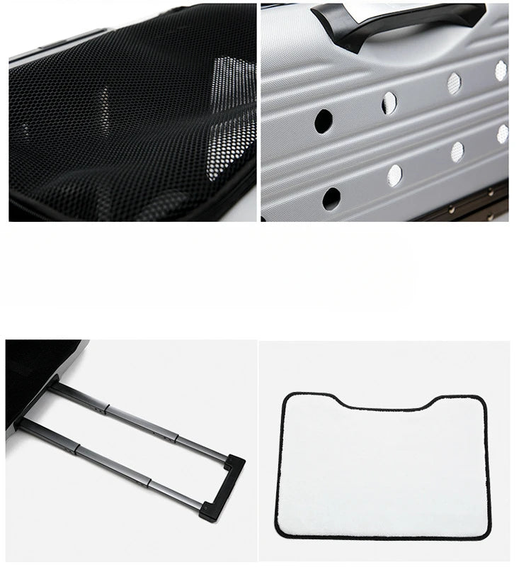 Pet Trolley Bag Case Carrier for Cats Expands Transparent Puppy Move Bag Travel with Wheels Pet Items Portable Cat Holder Basket