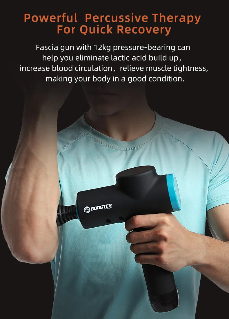 BOOSTER M2-12V LCD Display Massage Gun Professional Deep Muscle Massager Body Relaxation Fascial Gun Fitness