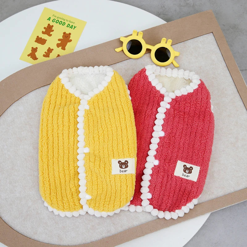 Winter Warm Dog Vest Fleece Puppy Coat Soft Pet Jacket for Small Medium Dogs Cats Clothes Teddy Chihuahua French Bulldog Apparel