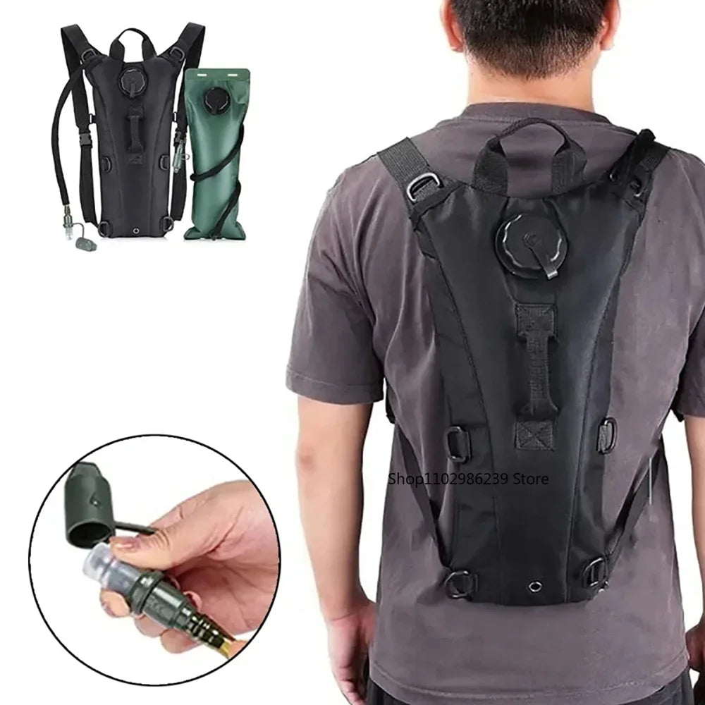Tactical Hydration Backpack 3L Waterproof Water Bag Outdoor Sports Travel Cycling Mountaineering Convenient Water Bottle bag