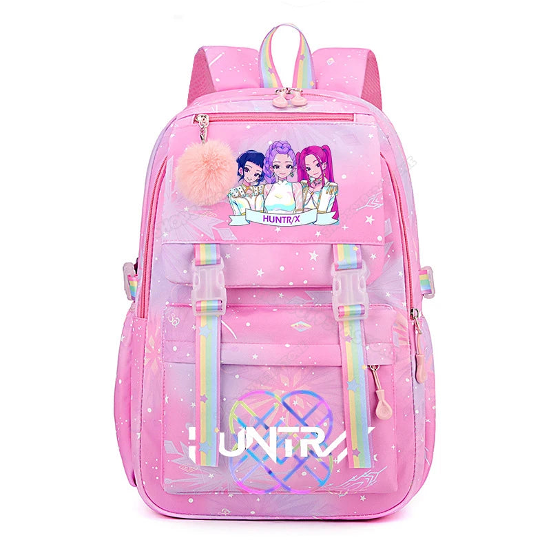 KPop Demon Hunters Backpack High-capacity Kids Knapsacks Movie Music Girl School Schoolbags Cartoon Anime Student Rucksack