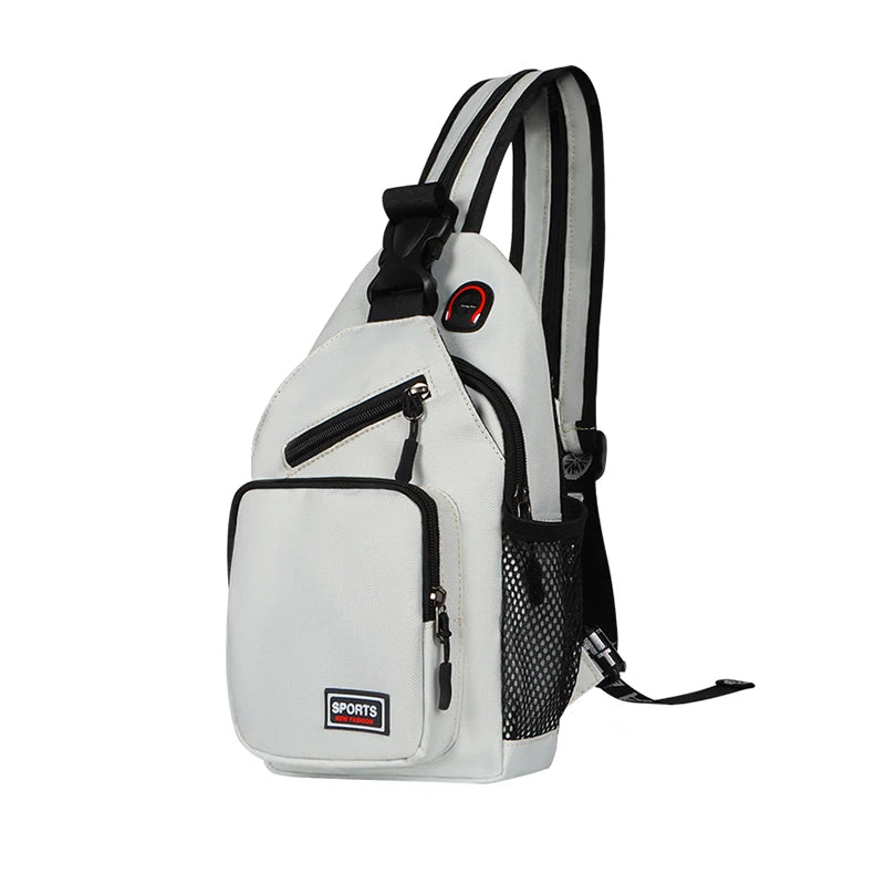 Women Chest Bags Adjustable Backpack and Single Shoulder Bag With Earphone Hole Girl Small Sports Travel Messenger Oxford Bag