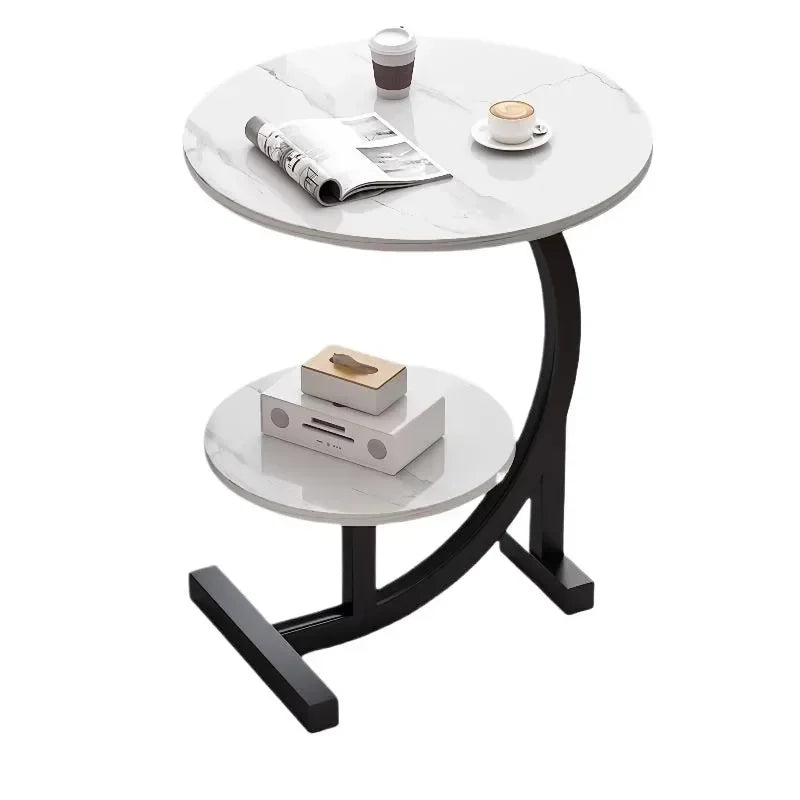 Designer Luxury Coffee Tables Gold Breakfast Minimalist Round Side Table Lounge Space Saving Mesa Auxiliar Living Room Furniture