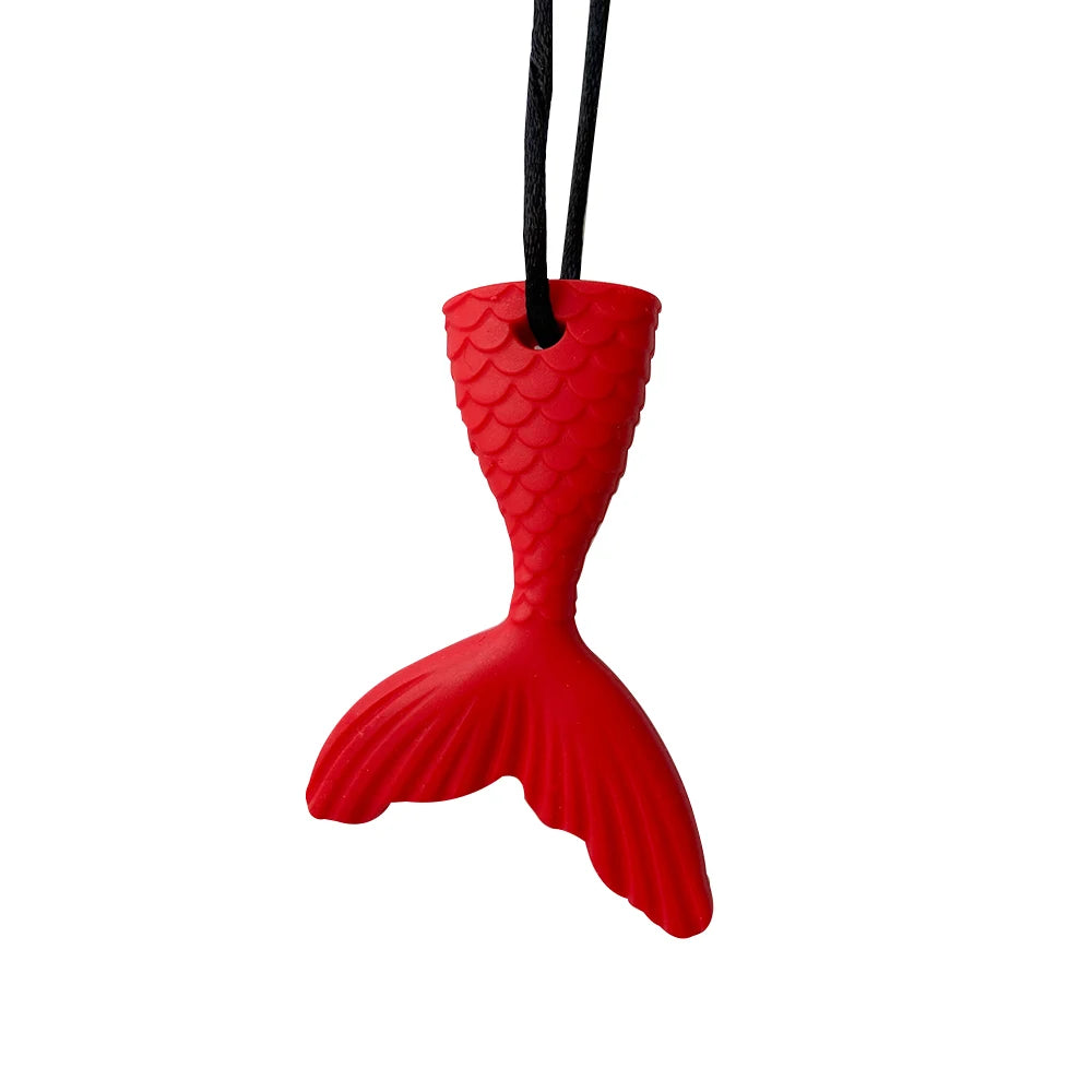 1pcs Silicone Teether Kids Chew Necklace Sensory Chewy Pendant Oral Motor Toys Therapy Tools for Autism ADHD chidren's goods