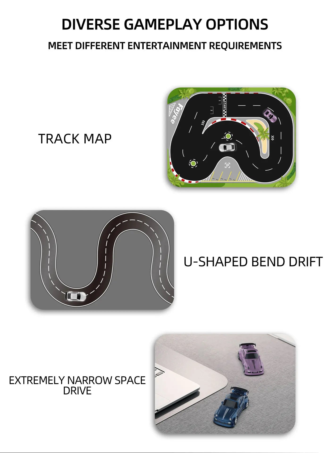 2025 New 1/64 Rc Car Desktop Remote Control Car Toy Stunt Remote Control Drift Car Rc Mini Racing 2.4g Simulation  Toy Model Gif