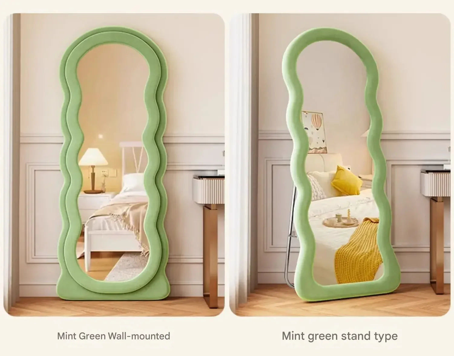 Art Modern Mirror Shower Traffic Art White Floor Korean Style Mirror Full Body Mirror Items Magnifying Espelhos Home Decorations