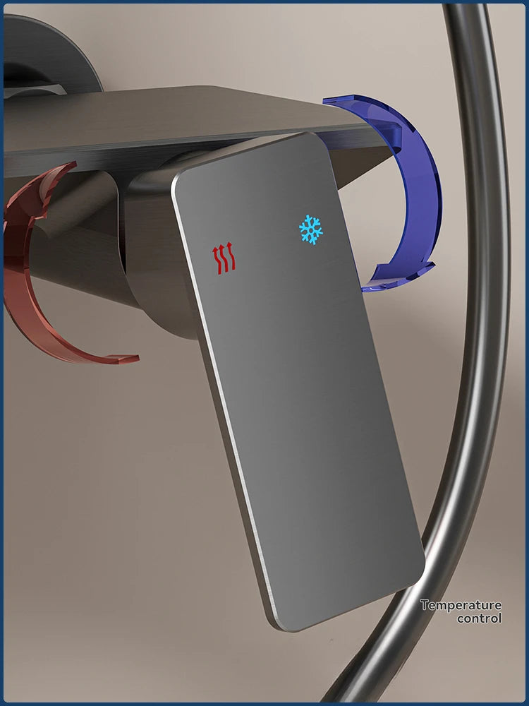 Knob Type Three Ways Water Outlet Sunflower Shower System Wall Mounted Bathroom Shower Faucet Set Rainlfall Bathroom Shower Set