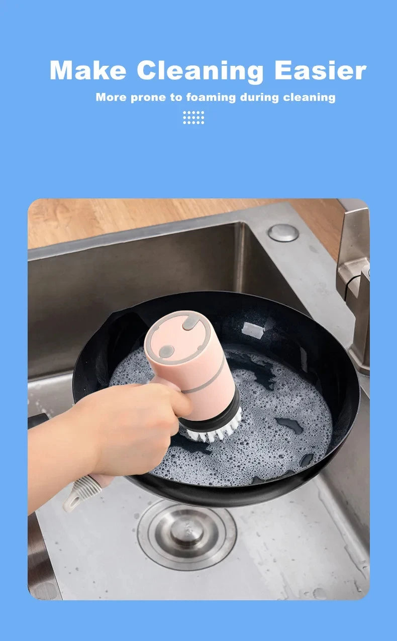 2025 Multi Functional Wireles Electric Cleaning Brush Household Toilet Cleaning Tool Handheld Kitchen Cleaning Brush