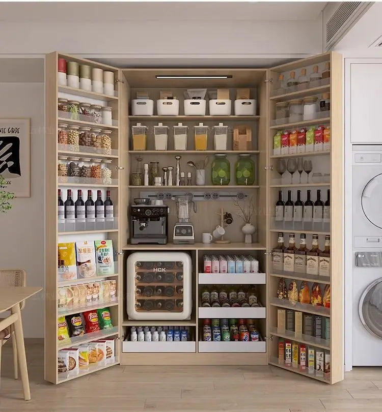 Snack Storage Cabinet Wine Cooler Sideboard Dining Cabinet Against The Wall All-in-one Pantry Cabinet Living Room Custom Size