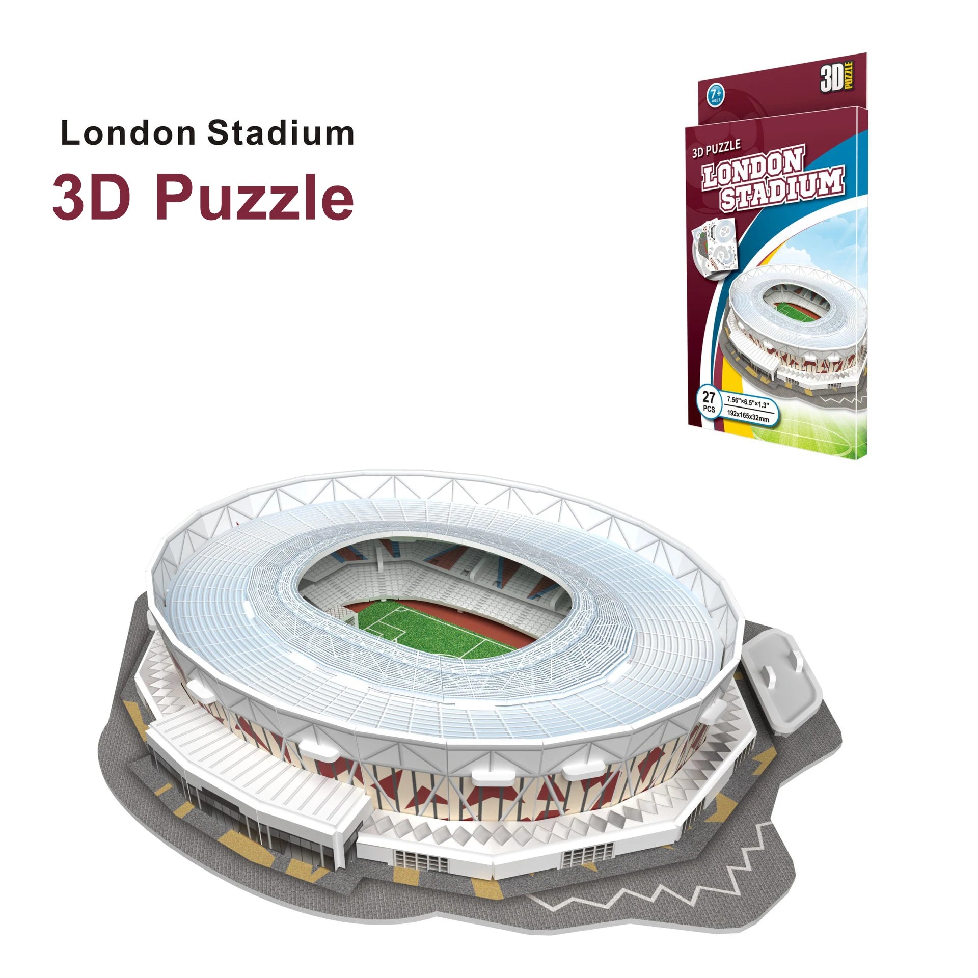 DIY Paper 3D Soccer Stadium Puzzle Construction Puzzles Toy Children Intellectual Development Educational Toys Christmas Gifts