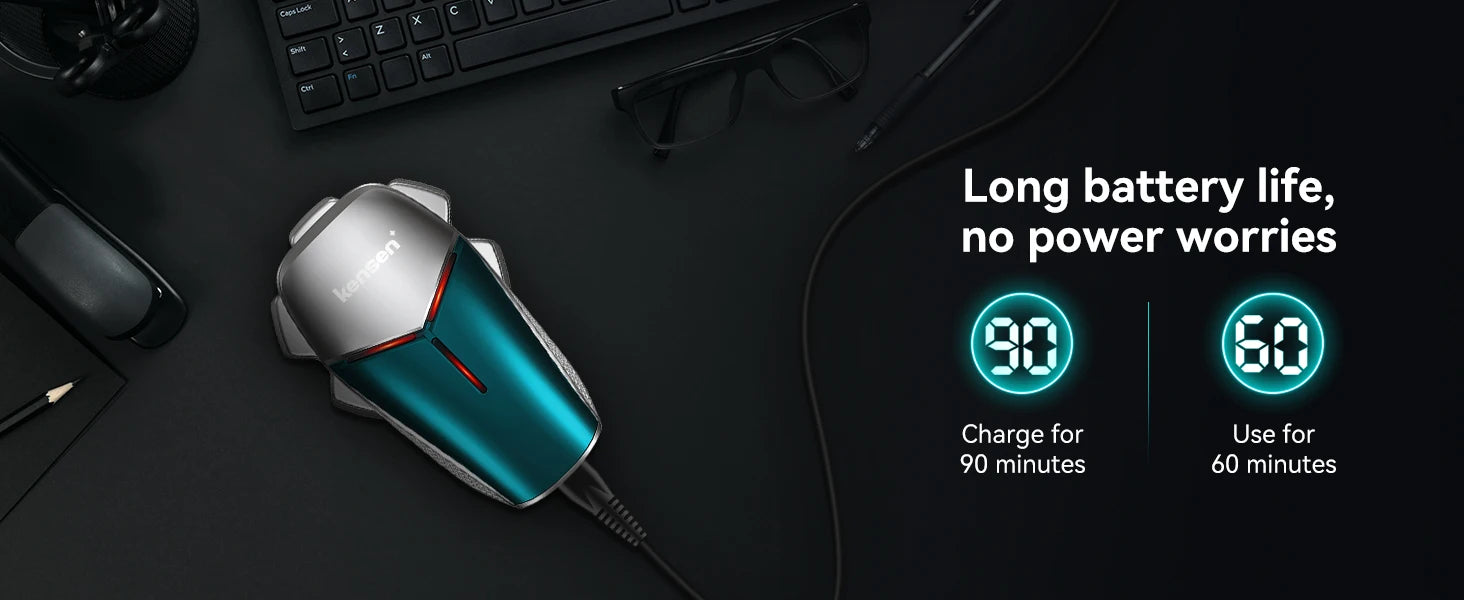 Kensen S18 Electric Head Shaver for Men Rechargeable 7D Floating Cutter Magnetic 5 in 1 Shaver Hair Trimmer Clipper Head Razors