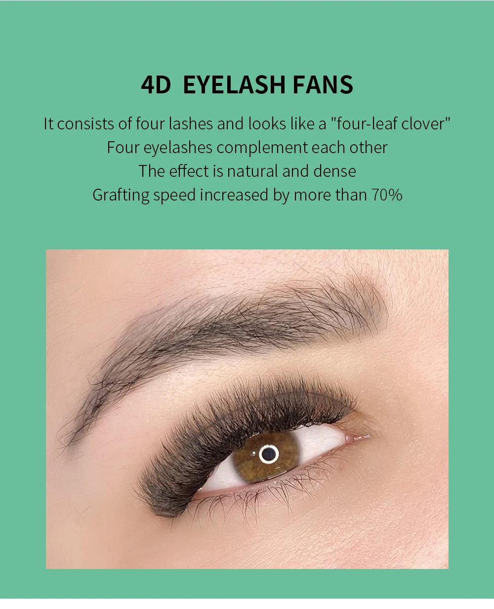 GLAMLASH 4D5D W Shaped Eyelash Extension Premade Volume Fans W Style Lashes Faux Mink Soft Easy Faning Natural Lashes