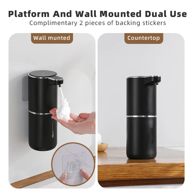 New Wall Mounted Automatic Soap Dispenser Foam Smart Hand Washing Machine 500ml Liquid Rechargeable Bathroom Induction Sensor