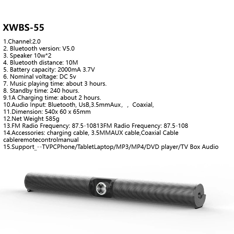 PHONEPACE Wireless Bluetooth Sound bar Speaker System Super Power Speaker Surround Stereo Home Theater TV Projector