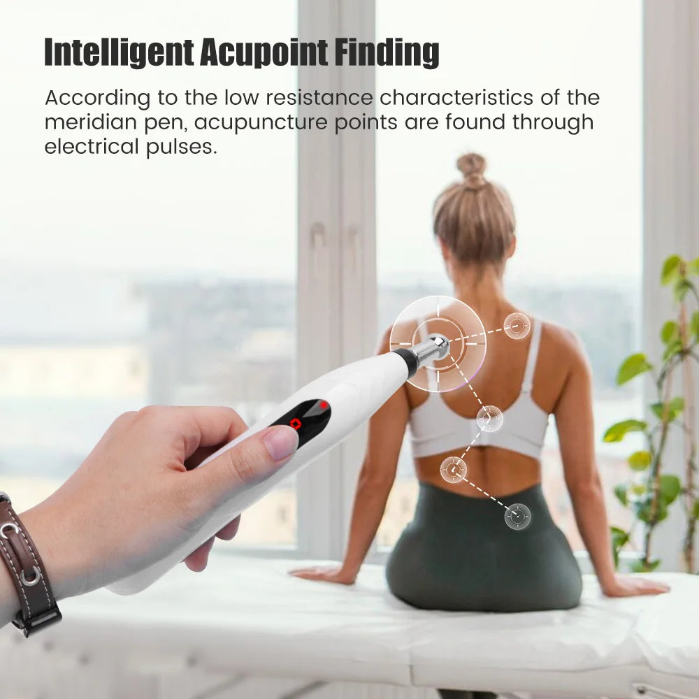 Electronic Acupuncture Pen Electric Meridians Laser Therapy Heal Massage Pen Meridian Energy Pen Relief Pain Tools Body Massager