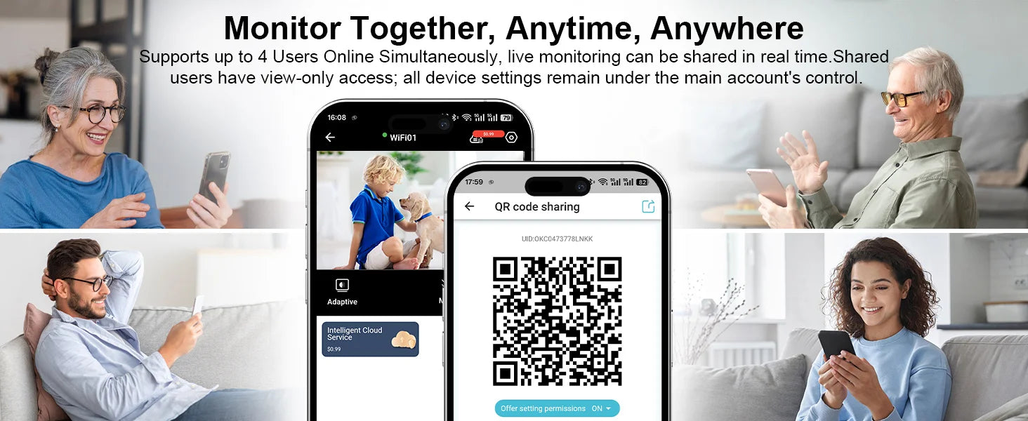 Indoor 4K Security Mini Camera Night Vision 4H Battery Life Motion Detection Alerts SD/Cloud Storage Phone App Control Baby Cam