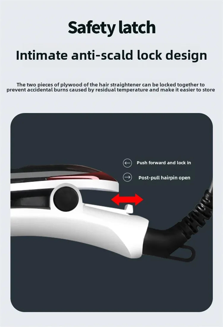 Professional Ionic Hair Loss Ceramics Rapid Heating Hair Loss Curl Flat Iron Negative Ion Hair Loss Curl Straightening Iron Rod