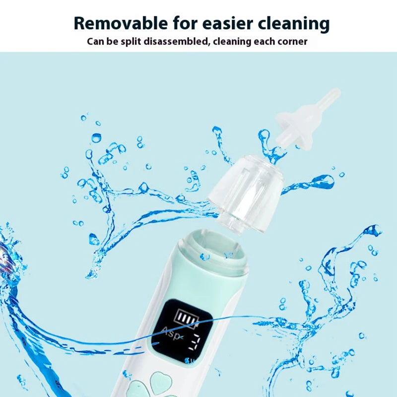 AiQUE Baby Nose Cleaner Silicone Adjustable Suction Electric Child Nasal Aspirator Safety Convenient Low Noise