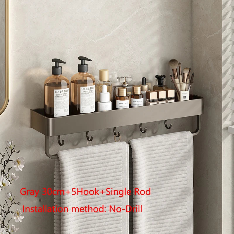 Bathroom Shower Shelf Shower Caddy Wall Floating Shelf Bathroom Toilet Shelf Kitchen Cabinet Storage Shelves Rack Organizers