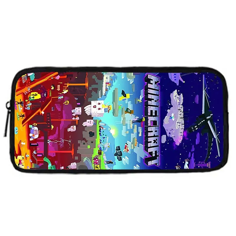 Child School Backpack Game Mine World M-MINE-CRAFTES with Lunch Bags ,Pencil Bags ,School Bags for Boys Girls Best Gift