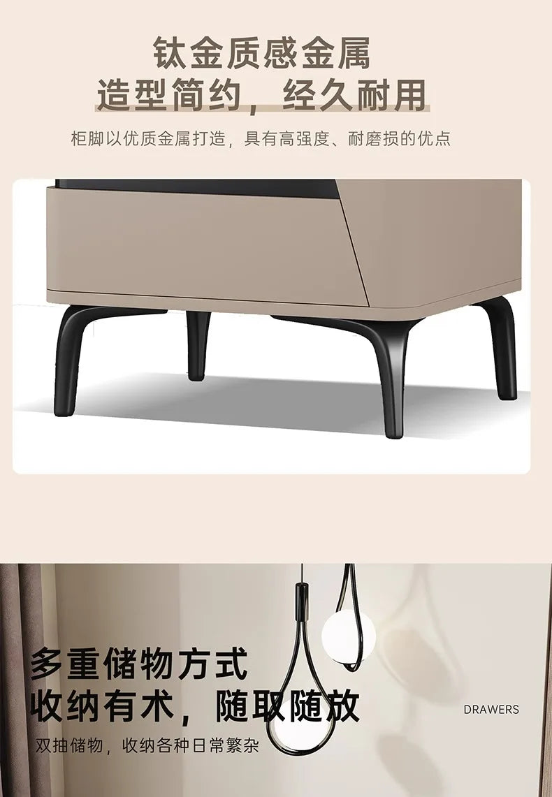 Space Saving Nightstands Creative Modern Simple Elegant Bedside Table Premium Aesthetic Mesitas De Noche Bedroom Furniture