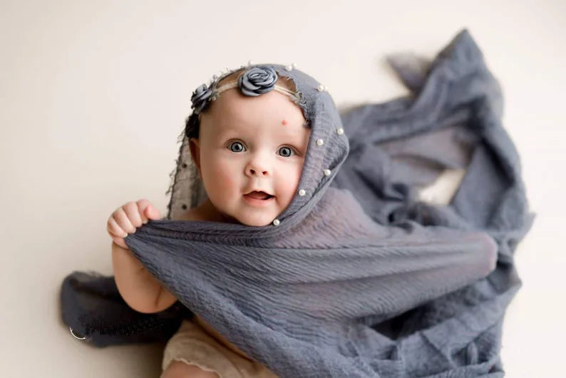 Newborn Photography Prop Baby Wraps with Pearls Soft Stretch Wrap Blanket Little Babe Cloth Accessories Swaddle Photo Accessori