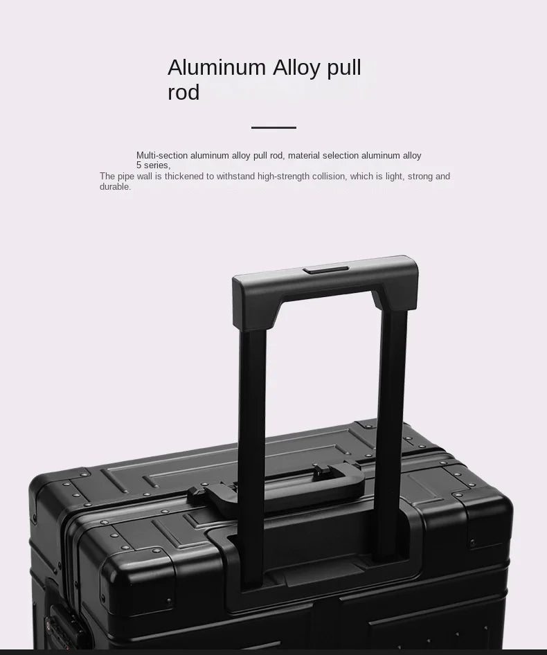 20/24/26/28 Inch Aluminum Suitcase Alloy Trolley Case 30 inch Large Capacity Rolling Luggage Travel Suitcase with Wheels
