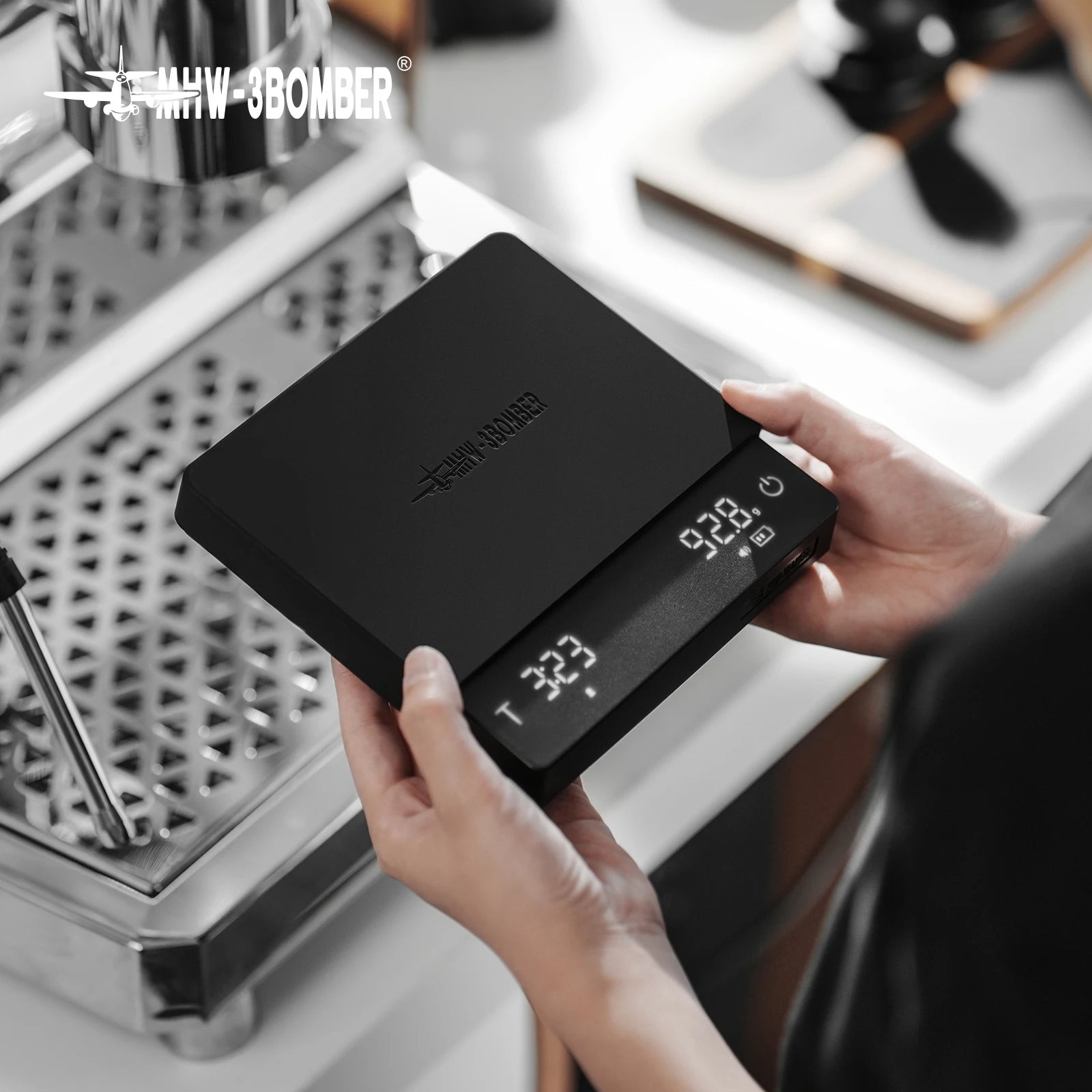 MHW-3BOMBER Upgrade Digital Kitchen Coffee Scale High Precision Rechargeable Espresso Electronic Scale Barista Accessories
