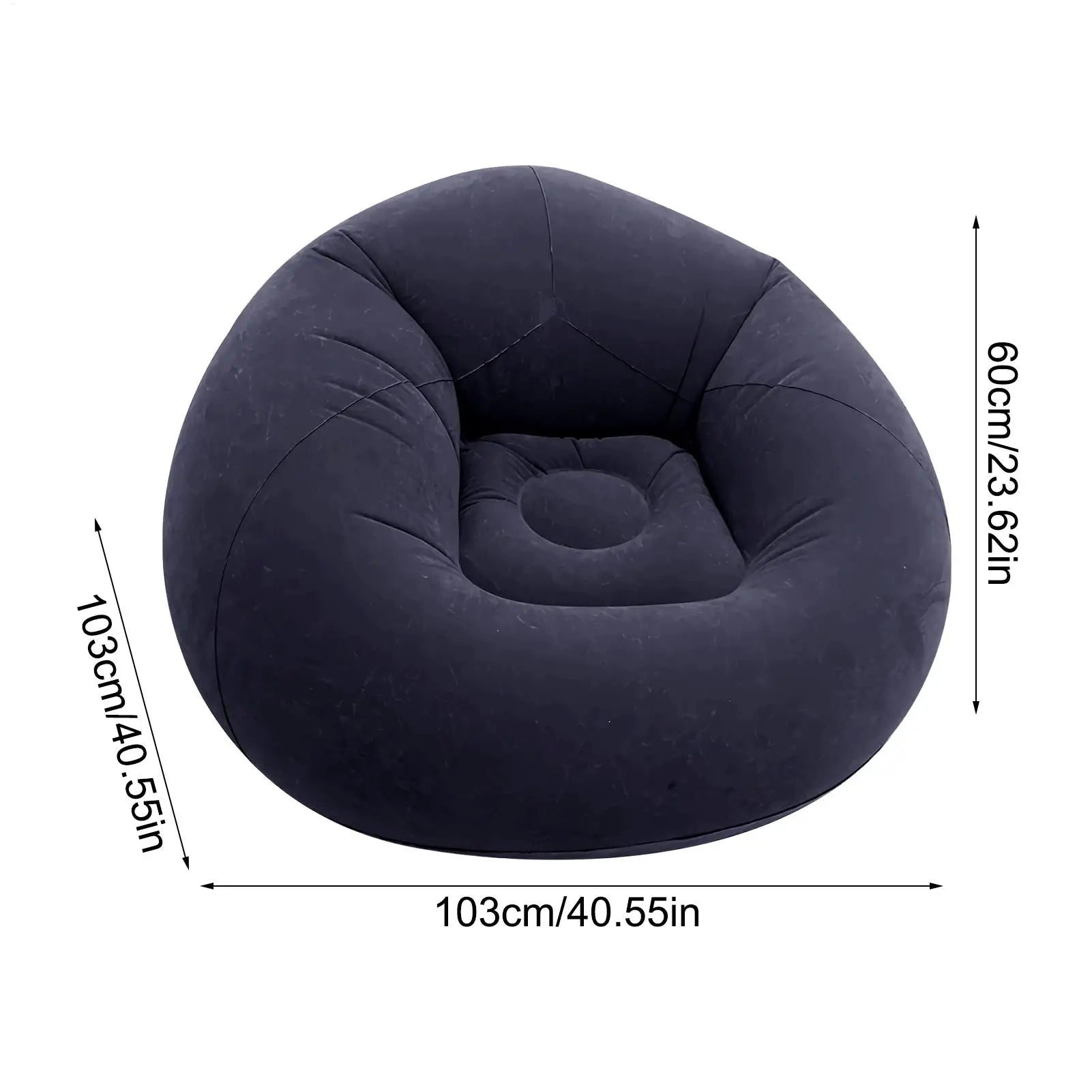 Inflatable Lazy Sofa Folding Portable Pvc Inflatable Air Chair for Living Room Outdoor Camping Convenient Beach Lounge Chair