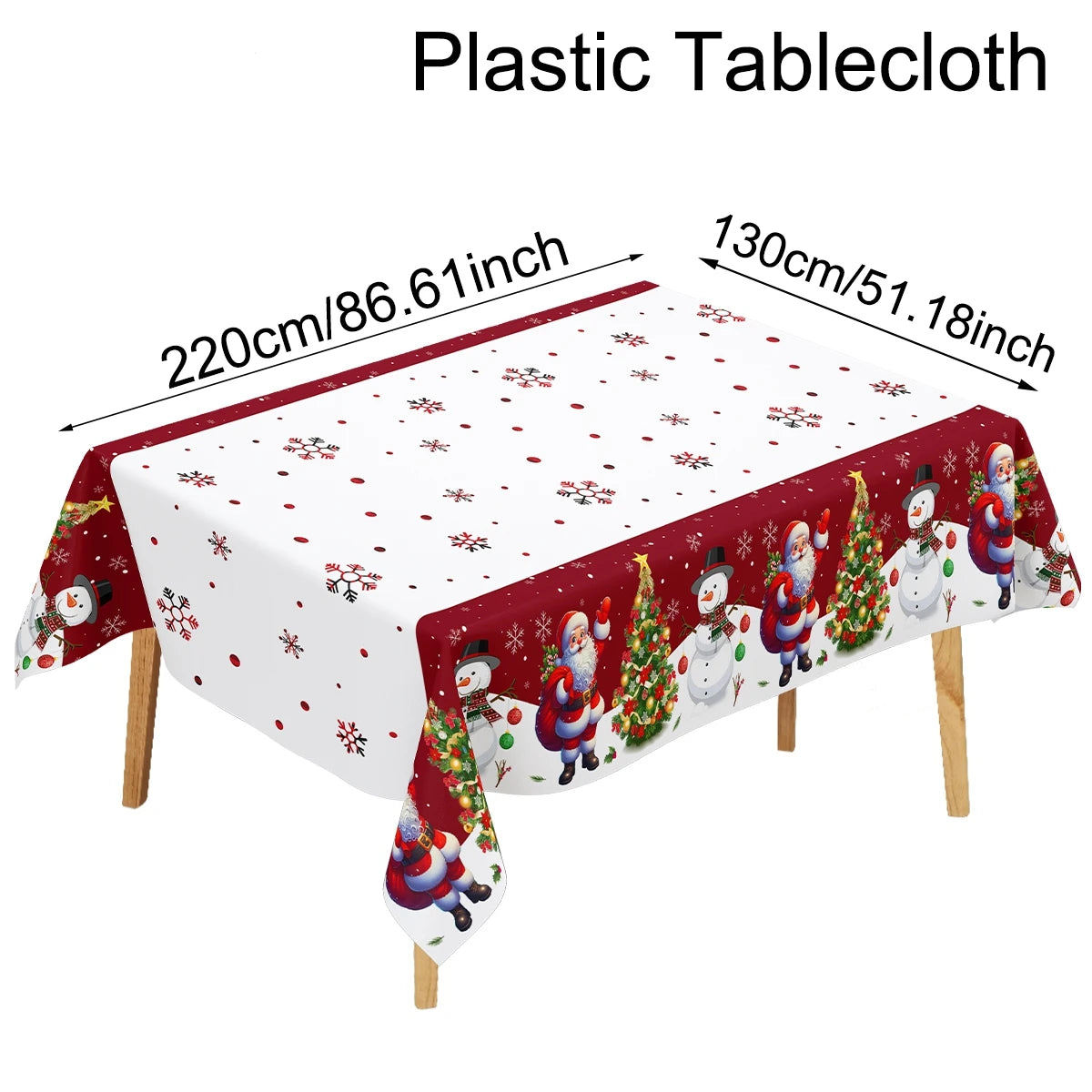 1/3pcs Christmas Tablecloth Christmas Decorations for Home 2025 Xmas Table Cover Navidad Gifts New Year 2026 Dining Table Deco