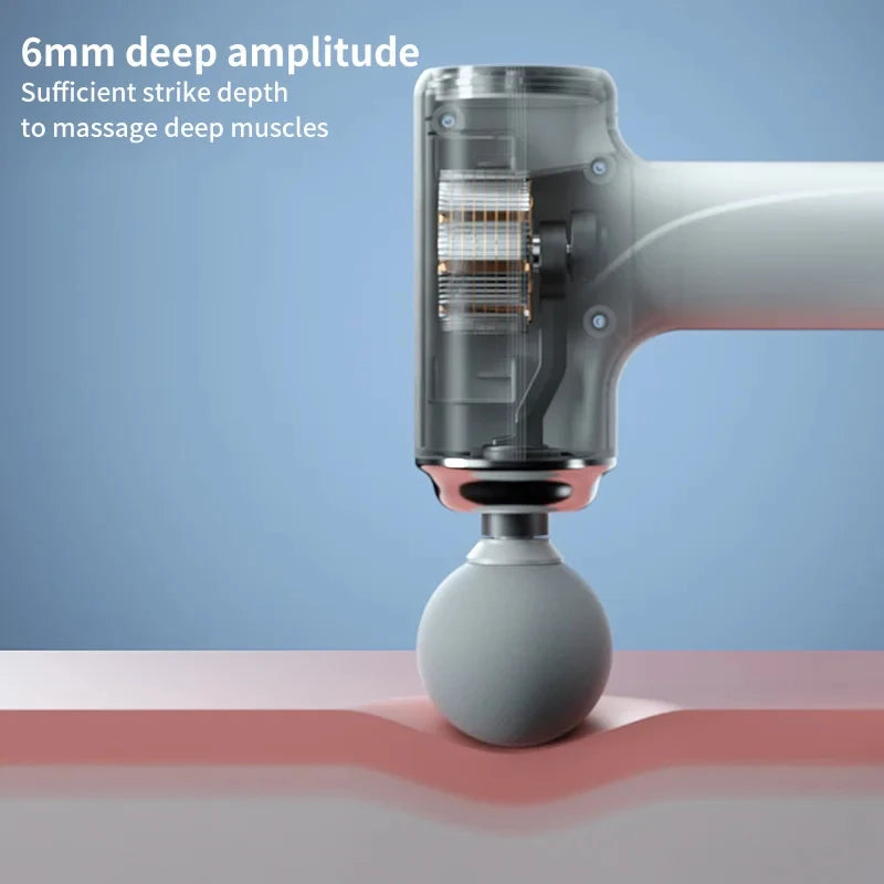 Portable AI Fascial Massage Gun Electric Percussion Massager Body Relaxation With 4 Replaceable Massage Head LED Night Light