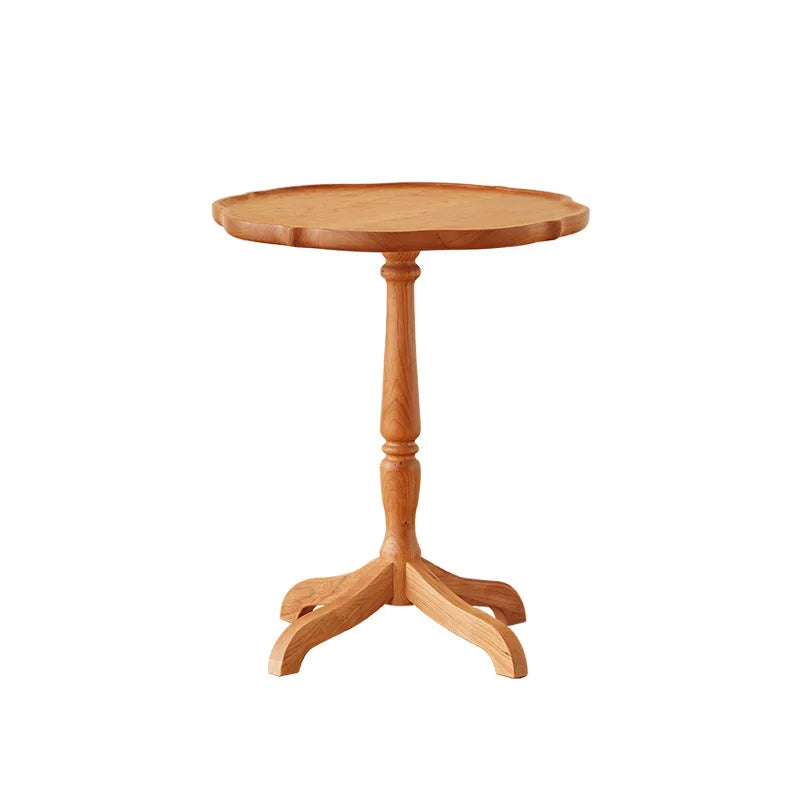 JOYLIVE Clarity Side Japanese Cherry Wood Side A Few Small Apartment Living Room Furniture Sofa Side Shelf Round Small Table New