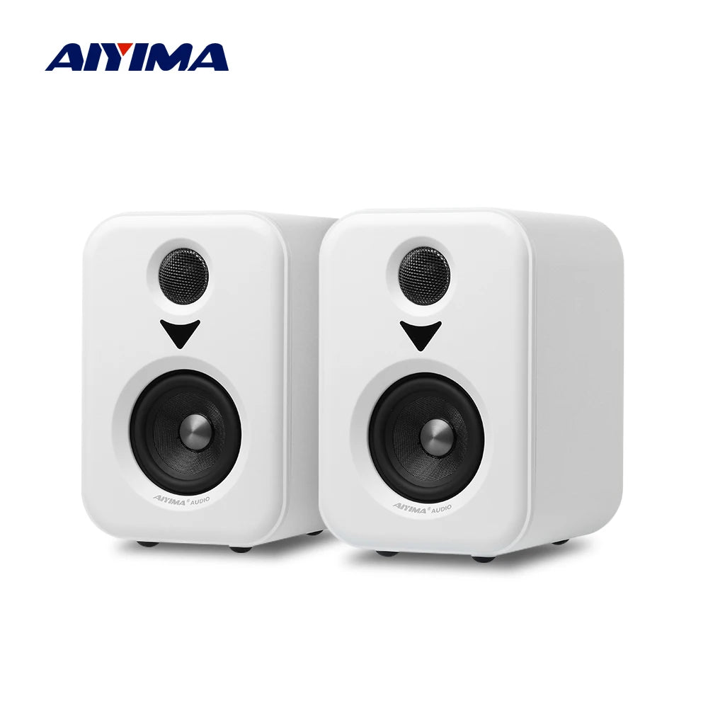 AIYIMA  Upgrade S400 Audio Bookshelf Active Speakers Studio Monitor 3 Inch Bluetooth USB DAC HiFi Home Subwoofer System TV PC