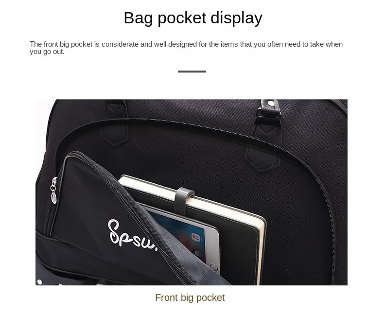 Travel Suitcase Trolley Bag with Wheels Large Capacity Luggage Bags Foldable Duffle Cabin Women Men Hand Luggage Carry On Bags