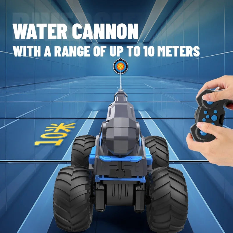 2.4G RC Car Self-absorbing High-pressure Water Gun Remote Control Amphibious Off-road Vehicle Climbing Stunt Car Water Toys Gift